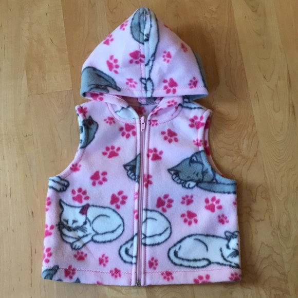 Handmade Kitty Cat Fleece Vest - Picture 1 of 6